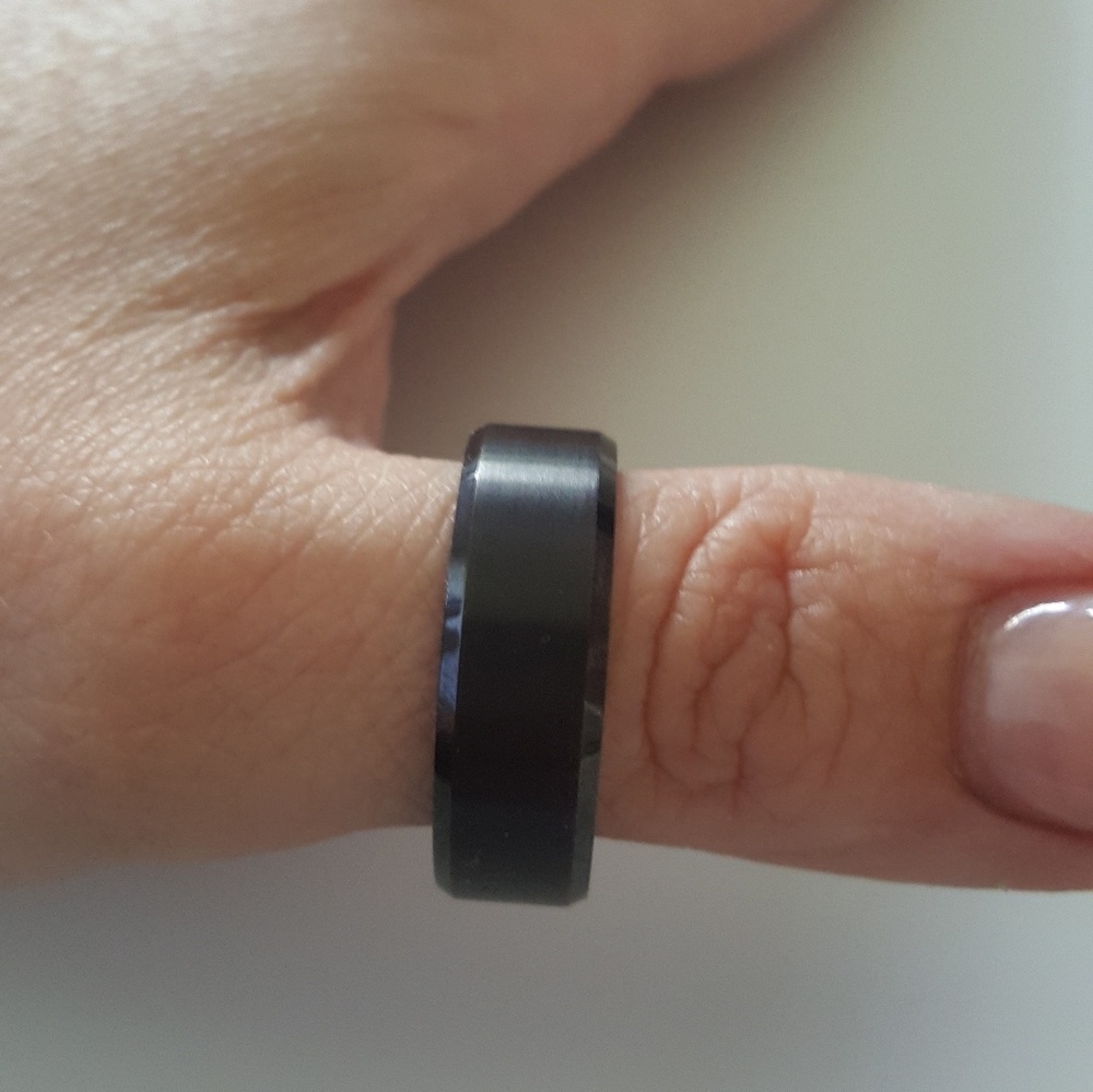 Tungsten Carbide wedding band size 11